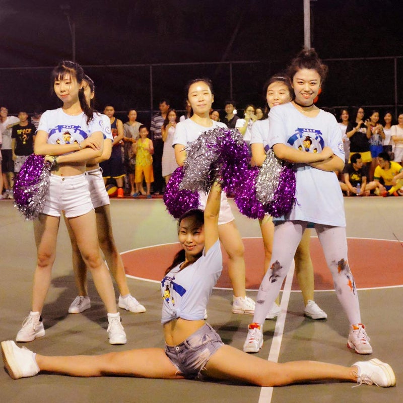 baotongle 12 PCS Cheerleading Squad Spirited Fun Poms Pompoms Cheer Costume Accessory for Party Dance Sports (slivery) - Image 4